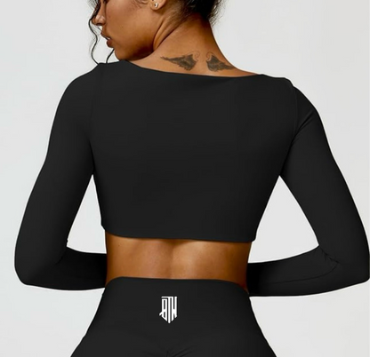 Long-Sleeve Crop Top