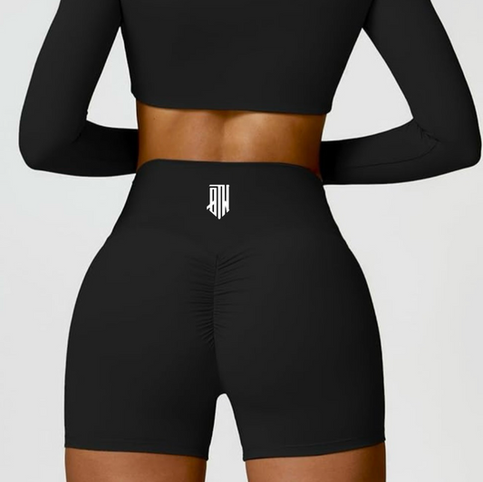 Black Seamless Shorts