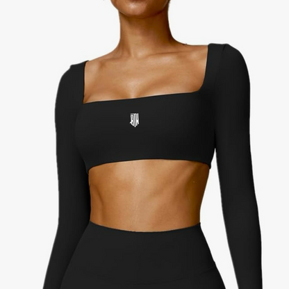 Long-Sleeve Crop Top